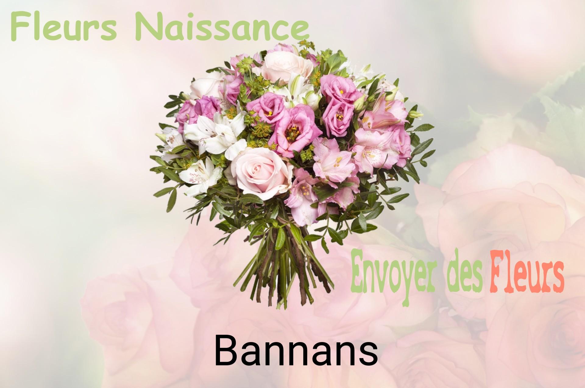 Bouquet de fleurs de naissance livré à Bannans